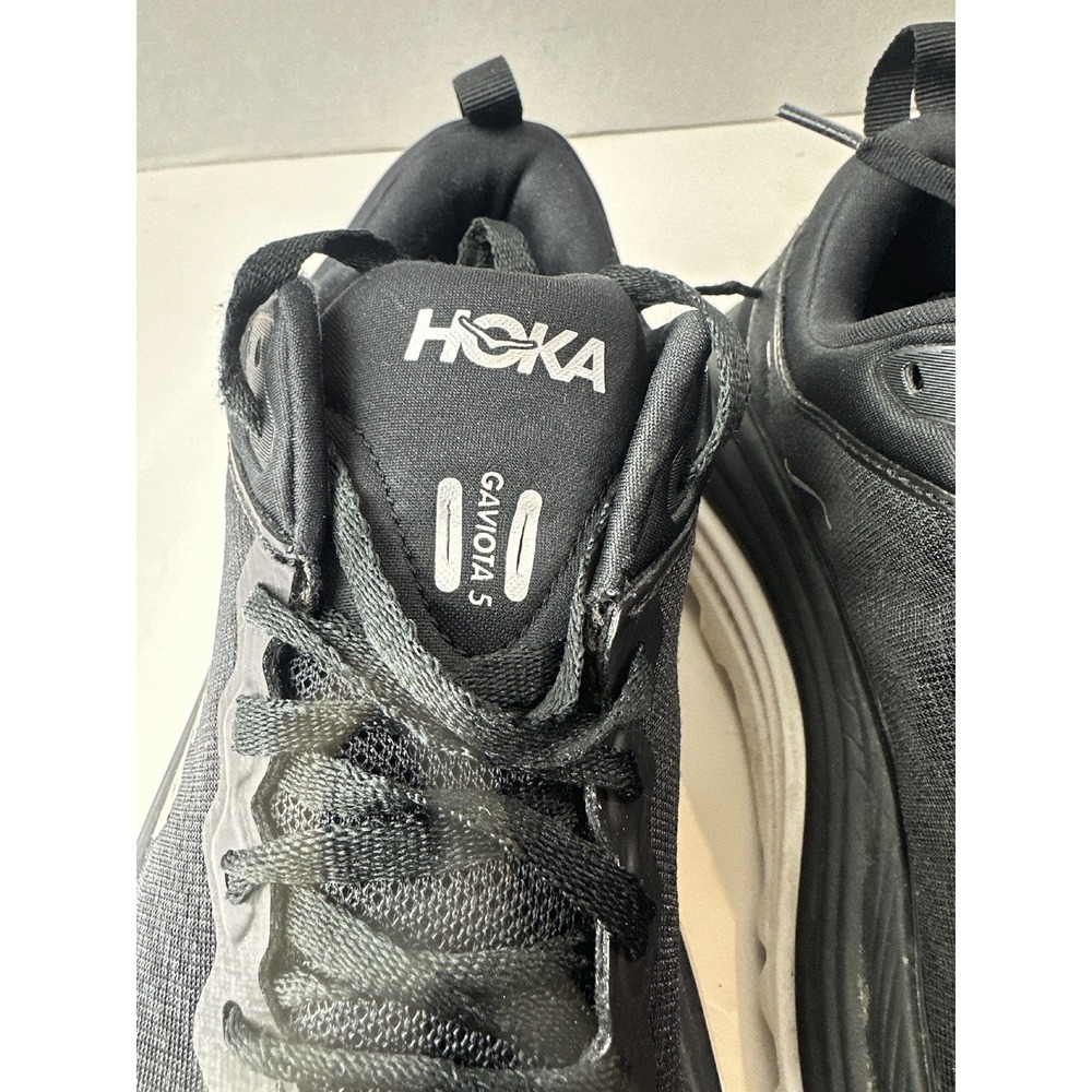 Hoka One One Gaviota 5 Women's Size 8.5B Black Running Shoes 8.5 1134235 BWHT - Picture 11 of 13